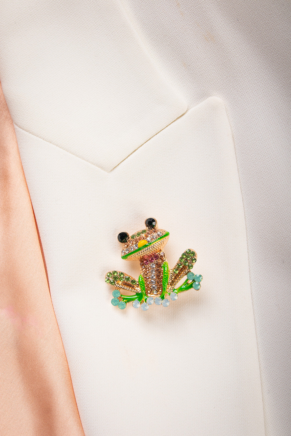 Funny Frog  Brooch- Multi Color