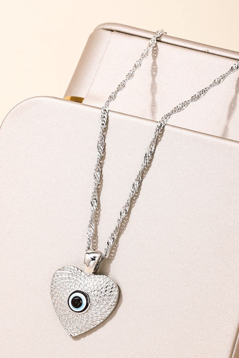 Heartful Guardian Pendant Necklace- Silver