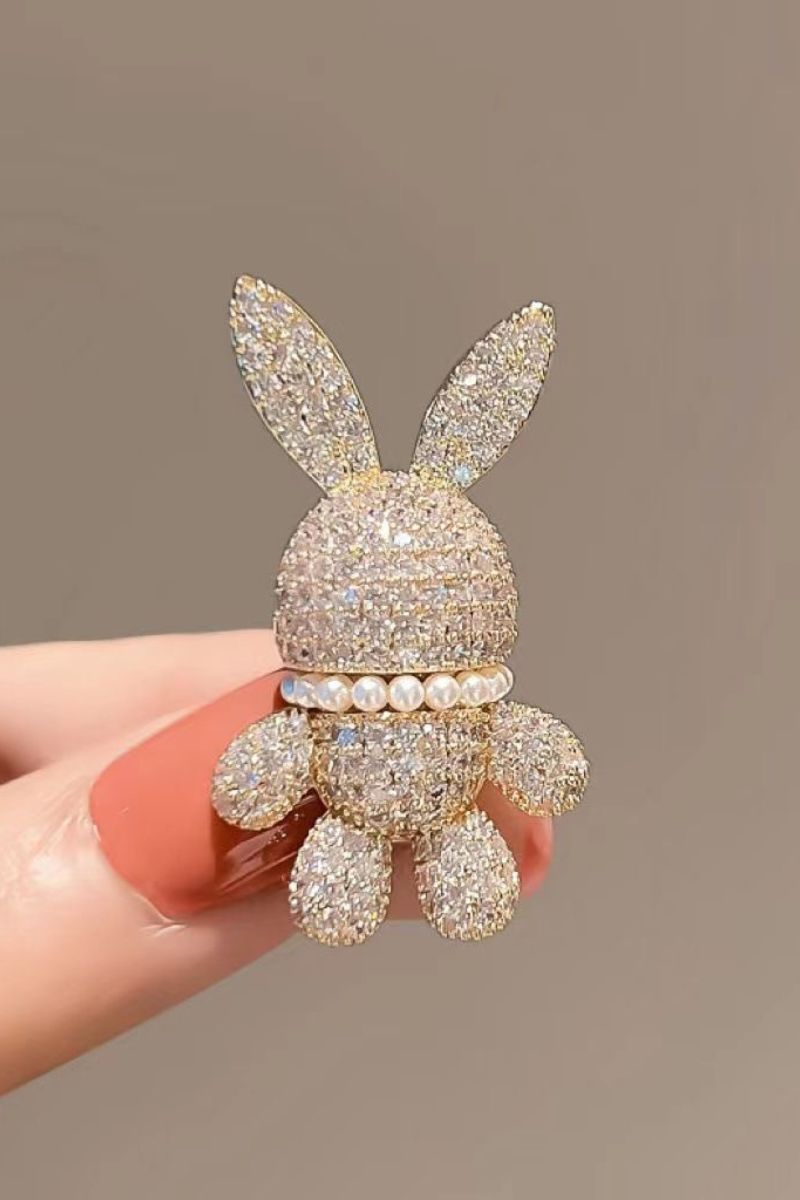 Mini Teddy Brooch- Golden