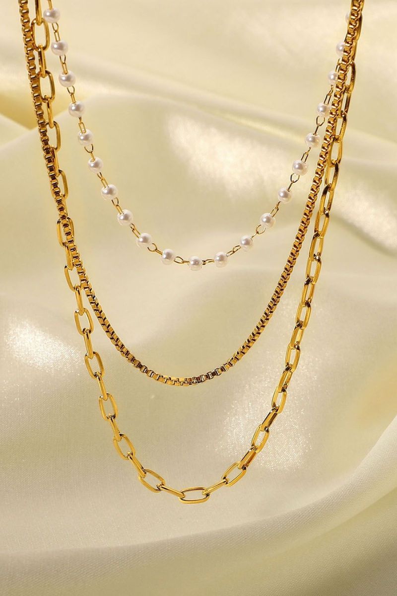 Three-Layered Petite Necklace- 18K Gold Plated