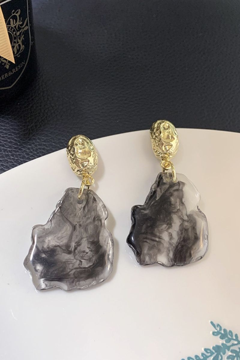 Charcoal Cascade Earrings