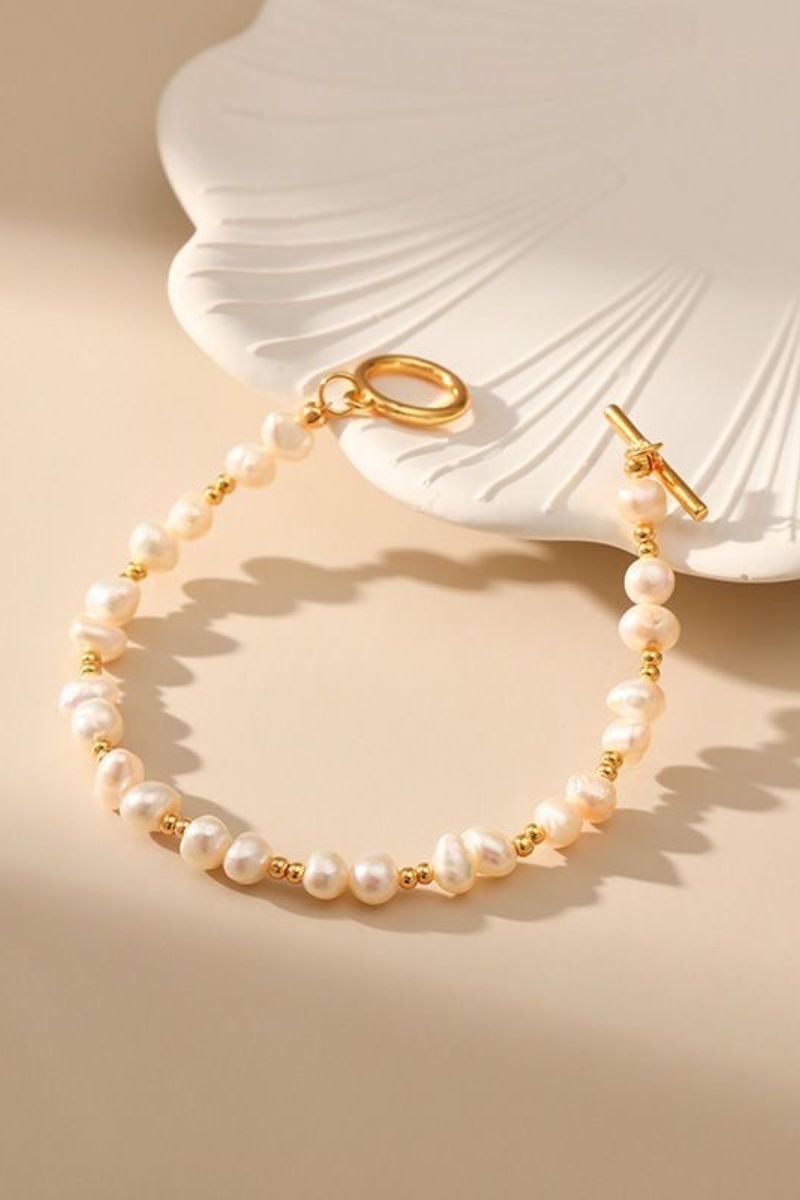 Timeless Elegance Bracelet with Fresh Water Pearls