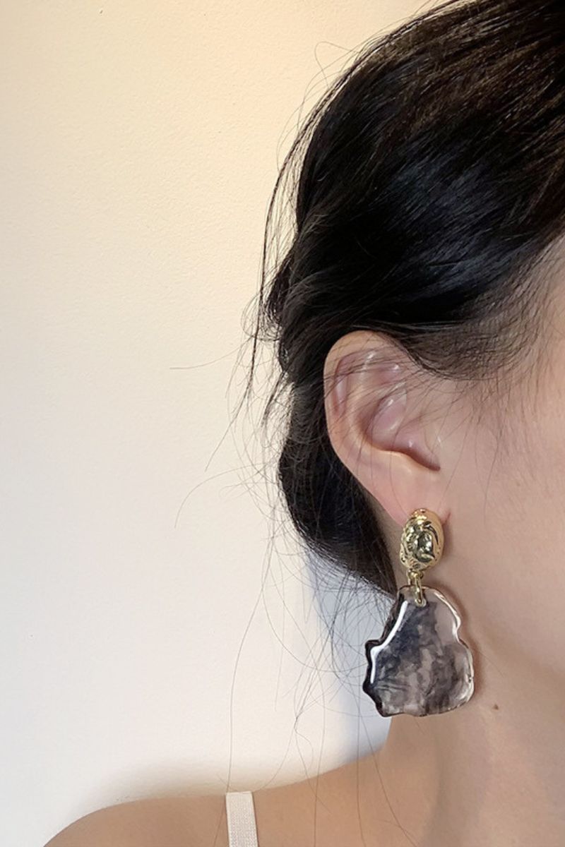 Charcoal Cascade Earrings