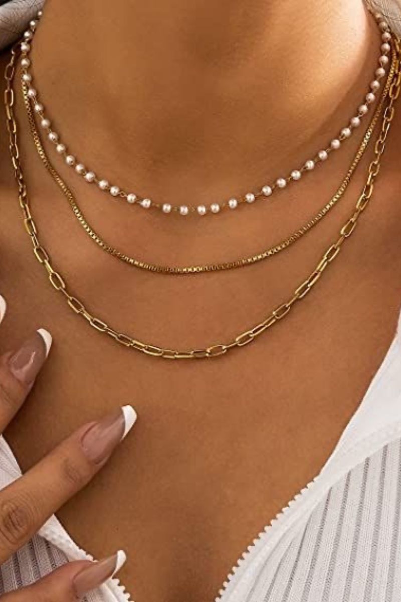 Three-Layered Petite Necklace- 18K Gold Plated