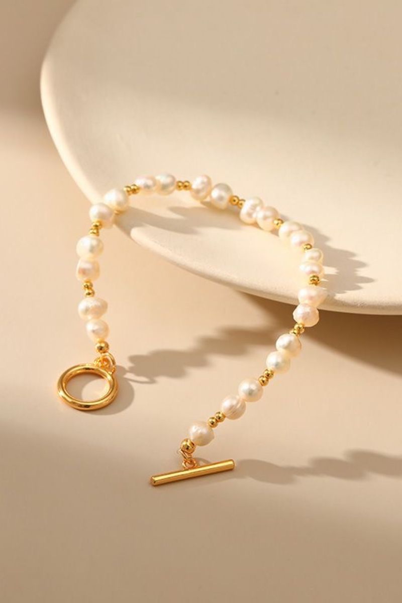 Timeless Elegance Bracelet with Fresh Water Pearls