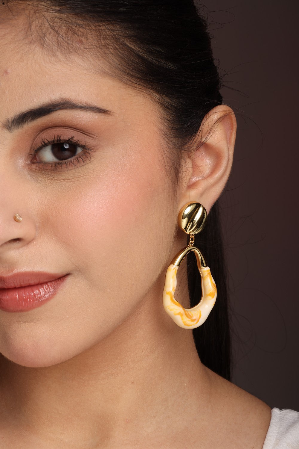 Glimmer Drop Earrings 18K Gold Plated